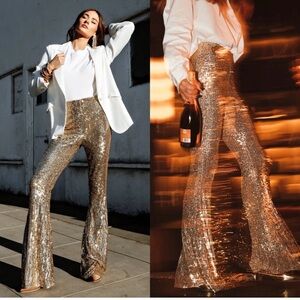 NEW NWT Show Me Your Mumu Mercury Bells In Golden Girl Sequins